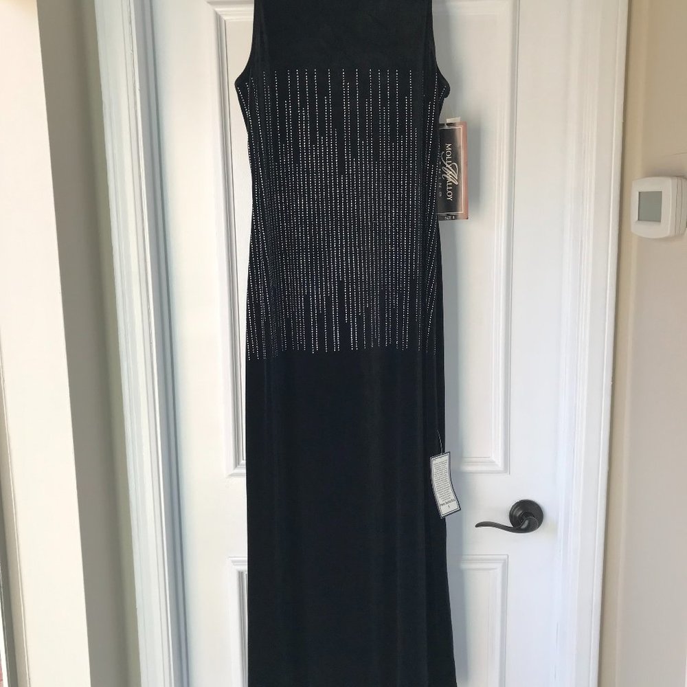 Black Evening Gown by Molly Malloy NWT. - Picture 3 of 7
